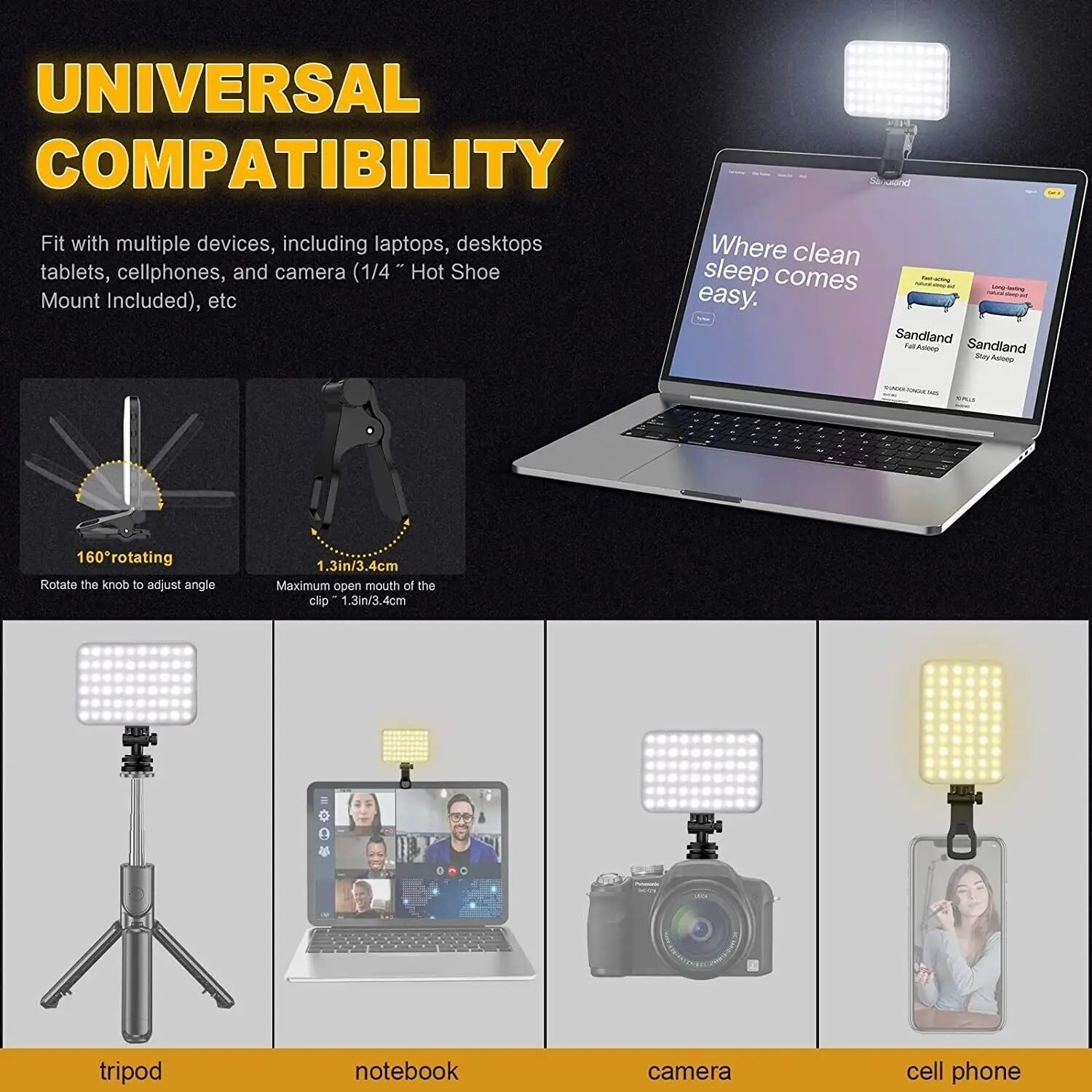 ClipShine™ 120 LED Video Light