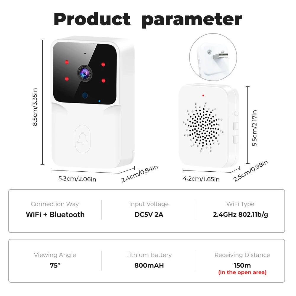 DoorWatch™ WiFi Video Doorbell